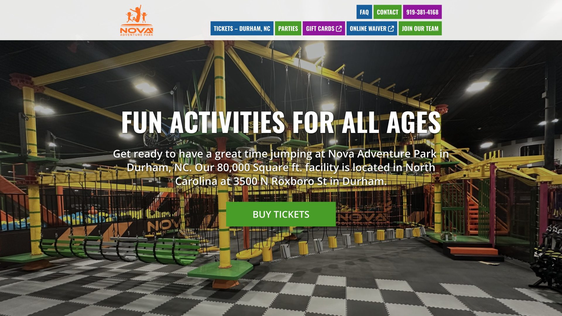 Nova Adventure Park Durham, NC